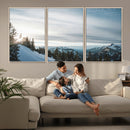 Snowy Mountains Wall Art Canvas Print – Framed Alpine by MyGreatCanvas | Canvas Wall Art Prints | Photo Prints & Wall Decor