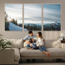 Snowy Mountain Wall Art Canvas Print – Frosty Peaks Alpine