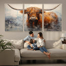 Scottish Highland Wall Art Canvas Print, Framed Longhorn Art by MyGreatCanvas | Canvas Wall Art Prints | Photo Prints & Wall Decor