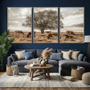 Texas Longhorn Cattle Wall Art, Rustic Western Ranch Canvas by MyGreatCanvas | Canvas Wall Art Prints | Photo Prints & Wall Decor