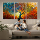 Yggdrasil Tree of Life Mosaic Stained Glass Wall Art, Tree