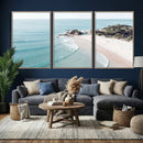 Aerial Beach Wall Art Canvas Print, Coastal Ocean Waves and by MyGreatCanvas | Canvas Wall Art Prints | Photo Prints & Wall Decor