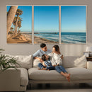 Scenic Beach Wall Art Canvas Print – Tall Palm Trees, Sandy by MyGreatCanvas | Canvas Wall Art Prints | Photo Prints & Wall Decor