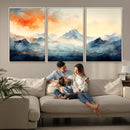 Warm Clouds Abstract Mountain Wall Art, Modern Landscape by MyGreatCanvas | Canvas Wall Art Prints | Photo Prints & Wall Decor