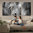 Wild Old Elephant Wall Art Canvas Print