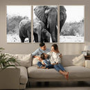 Elephant Family Africa Wall Art Canvas Print by MyGreatCanvas | Canvas Wall Art Prints | Photo Prints & Wall Decor