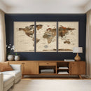 Vintage World Map Wall Art Canvas Print for Living Room, by MyGreatCanvas | Canvas Wall Art Prints | Photo Prints & Wall Decor