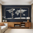 Colorful Watercolor World Map Canvas Print – Vibrant Framed