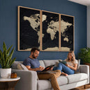 World Map Wall Art Print – Detailed Map of the World Wall