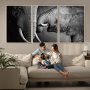 Elephant Family Wall Art Canvas, Framed Elephant Family by MyGreatCanvas | Canvas Wall Art Prints | Photo Prints & Wall Decor