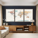 Pastel Colors World Map Wall Art Canvas Print by MyGreatCanvas | Canvas Wall Art Prints | Photo Prints & Wall Decor