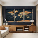 Vintage World Map Canvas Wall Art – Detailed Map with by MyGreatCanvas | Canvas Wall Art Prints | Photo Prints & Wall Decor