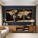 World Map Canvas Print – Detailed Map of the World Wall Art