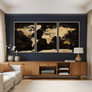 Extra Large World Map Canvas Print – Detailed Map Classic