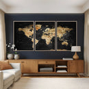 World Map Canvas Wall Art with Famous Landmarks – Framed by MyGreatCanvas | Canvas Wall Art Prints | Photo Prints & Wall Decor