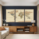 Extra Large World Map Canvas Print – Detailed Map of the by MyGreatCanvas | Canvas Wall Art Prints | Photo Prints & Wall Decor