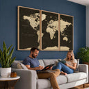 World Map Canvas Print – Framed World Map Wall Art for