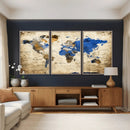 World Map Canvas Print – Colorful Abstract Travel Map, by MyGreatCanvas | Canvas Wall Art Prints | Photo Prints & Wall Decor