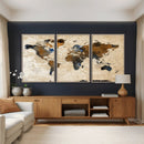 World Map Canvas Print – Framed Travel Map Wall Art for by MyGreatCanvas | Canvas Wall Art Prints | Photo Prints & Wall Decor