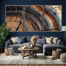Abstract Tree Ring Wall Art Print – Natural Rustic Wood by MyGreatCanvas | Canvas Wall Art Prints | Photo Prints & Wall Decor