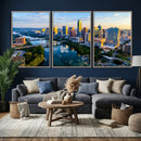 Austin Skyline Wall Art Canvas Print, Austin Downtown Night by MyGreatCanvas | Canvas Wall Art Prints | Photo Prints & Wall Decor