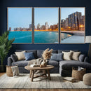 Chicago Wall Art Canvas Print, Chicago City Downtown Night by MyGreatCanvas | Canvas Wall Art Prints | Photo Prints & Wall Decor