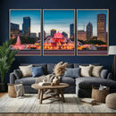 Chicago Wall Art Canvas Print - Chicago City Downtown Night by MyGreatCanvas | Canvas Wall Art Prints | Photo Prints & Wall Decor