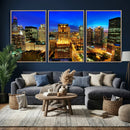 Chicago Wall Art Canvas Print - Chicago City Downtown Night by MyGreatCanvas | Canvas Wall Art Prints | Photo Prints & Wall Decor
