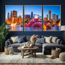 Chicago Wall Art Canvas Print, Chicago City Downtown Night by MyGreatCanvas | Canvas Wall Art Prints | Photo Prints & Wall Decor