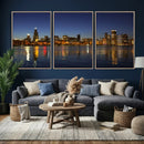 Chicago Wall Art Canvas Print - Chicago City Downtown Night by MyGreatCanvas | Canvas Wall Art Prints | Photo Prints & Wall Decor