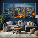 Chicago Wall Art Canvas Print - Chicago City Downtown Night by MyGreatCanvas | Canvas Wall Art Prints | Photo Prints & Wall Decor