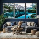 Alpine Mountain Lake Wall Art Canvas Print – Turquoise by MyGreatCanvas | Canvas Wall Art Prints | Photo Prints & Wall Decor