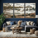 Snowy Mountain Landscape Wall Art Canvas Print, Alpine Pine by MyGreatCanvas | Canvas Wall Art Prints | Photo Prints & Wall Decor