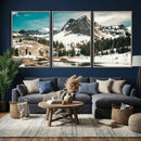 Snowy Mountain Wall Art Canvas Print, Alpine Pine Forest by MyGreatCanvas | Canvas Wall Art Prints | Photo Prints & Wall Decor