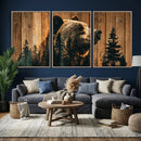 Rustic Bear Wall Art Canvas Print – Woodland Wildlife by MyGreatCanvas | Canvas Wall Art Prints | Photo Prints & Wall Decor