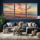 Sunset Beach Wall Art Canvas Print – Soft Coastal by MyGreatCanvas | Canvas Wall Art Prints | Photo Prints & Wall Decor