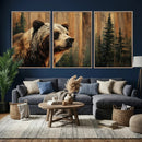 Grizzly Bear Wall Art Canvas Print, Rustic Wildlife Bear by MyGreatCanvas | Canvas Wall Art Prints | Photo Prints & Wall Decor