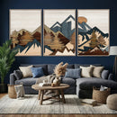 Wood Style Mountain Wall Art Canvas Print, Layered Wood by MyGreatCanvas | Canvas Wall Art Prints | Photo Prints & Wall Decor