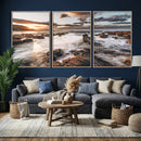 Rocky Coast Ocean Sunset Wall Art Canvas Print, Dramatic by MyGreatCanvas | Canvas Wall Art Prints | Photo Prints & Wall Decor