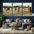 Texas Longhorn Wall Art Canvas Print, Western Ranch Cattle by MyGreatCanvas | Canvas Wall Art Prints | Photo Prints & Wall Decor