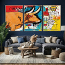 Basquiat Style Bull Graffiti Wall Art Canvas Print, Street by MyGreatCanvas | Canvas Wall Art Prints | Photo Prints & Wall Decor