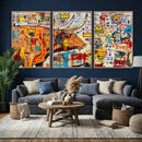 Basquiat Style Bull Graffiti Wall Art Canvas Print, Street by MyGreatCanvas | Canvas Wall Art Prints | Photo Prints & Wall Decor