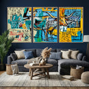 Basquiat Style Bird Bull Graffiti Wall Art Canvas Print, by MyGreatCanvas | Canvas Wall Art Prints | Photo Prints & Wall Decor