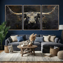 Rustic Longhorn Bull Wall Art Canvas Print – Vintage Western by MyGreatCanvas | Canvas Wall Art Prints | Photo Prints & Wall Decor