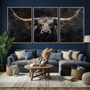 Abstract Longhorn Bull Wall Art Canvas Print – Rustic by MyGreatCanvas | Canvas Wall Art Prints | Photo Prints & Wall Decor