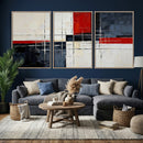 Navy Red Abstract Wall Art Canvas Print, Modern Luxury by MyGreatCanvas | Canvas Wall Art Prints | Photo Prints & Wall Decor