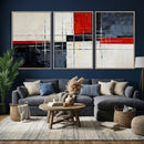 Navy Red Abstract Wall Art Canvas Print, Modern Luxury by MyGreatCanvas | Canvas Wall Art Prints | Photo Prints & Wall Decor