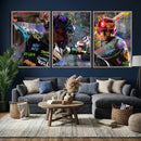 Graffiti Baseball Player Street Art Wall Art Canvas Print by MyGreatCanvas | Canvas Wall Art Prints | Photo Prints & Wall Decor