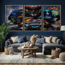 Graffiti American Football Player Street Art Wall Art Canvas by MyGreatCanvas | Canvas Wall Art Prints | Photo Prints & Wall Decor