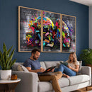 Graffiti American Football Helmet Street Art Wall Art Canvas